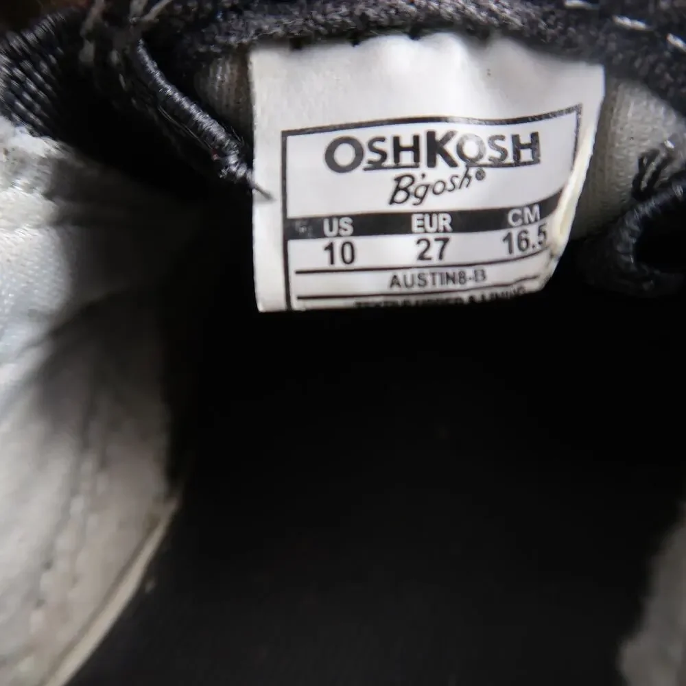 OshKosh B'Gosh Shoes Kids 10 Sneakers Slip On Trainers Fabric Green Toddler Boy